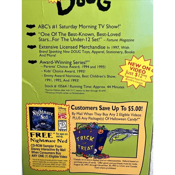 Doug The Vampire Caper Demo Tape Rare (VHS, 1997) Cartoon Walt Disney - Picture 5 of 14